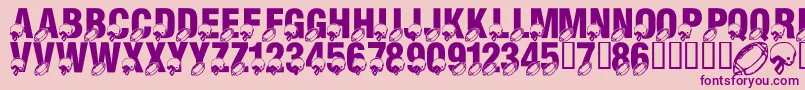 LmsMondayNightFootball Font – Purple Fonts on Pink Background