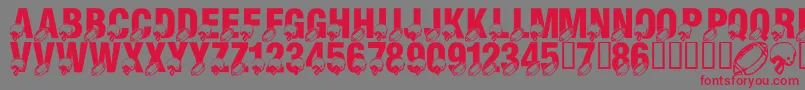 LmsMondayNightFootball Font – Red Fonts on Gray Background