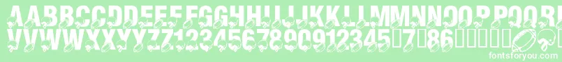 LmsMondayNightFootball Font – White Fonts on Green Background