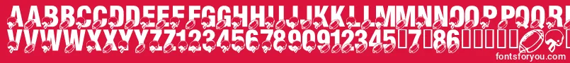 LmsMondayNightFootball Font – White Fonts on Red Background