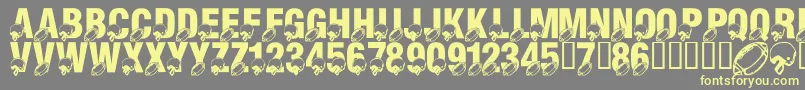 LmsMondayNightFootball Font – Yellow Fonts on Gray Background
