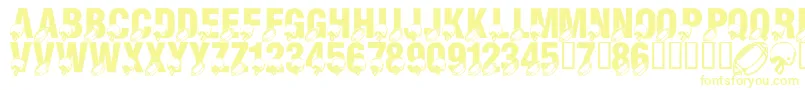 LmsMondayNightFootball Font – Yellow Fonts on White Background