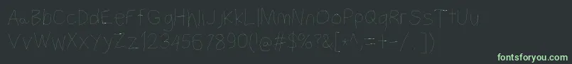 Шрифт Filamentone – зелёные шрифты на чёрном фоне