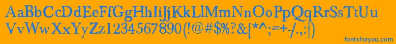 Bastian-fontti – siniset fontit oranssilla taustalla