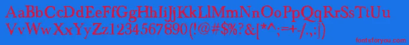 Bastian Font – Red Fonts on Blue Background