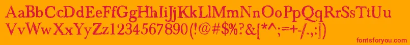 Bastian Font – Red Fonts on Orange Background