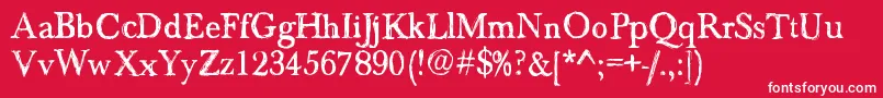 Bastian Font – White Fonts on Red Background