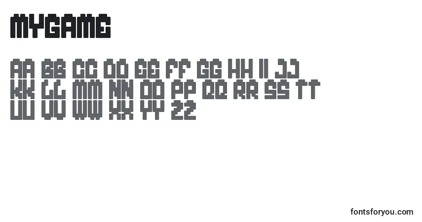 Шрифт MyGame – алфавит, цифры, специальные символы