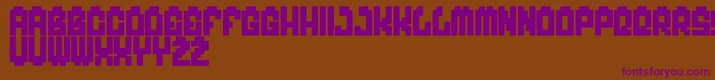 MyGame Font – Purple Fonts on Brown Background
