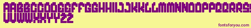 MyGame Font – Purple Fonts on Yellow Background