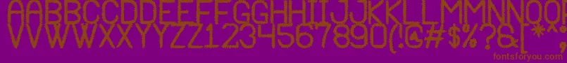 ViexaBarbudaSt Font – Brown Fonts on Purple Background