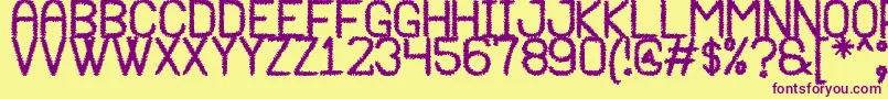 ViexaBarbudaSt Font – Purple Fonts on Yellow Background