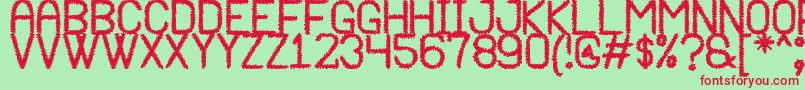 ViexaBarbudaSt Font – Red Fonts on Green Background