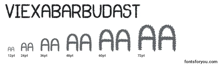 ViexaBarbudaSt Font Sizes