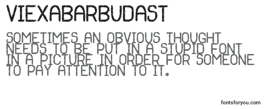 Review of the ViexaBarbudaSt Font