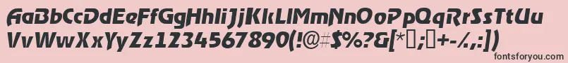 ThimbasskItalic Font – Black Fonts on Pink Background