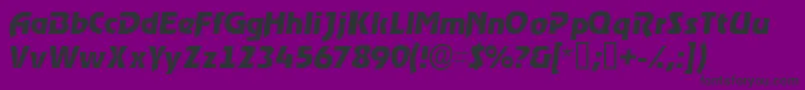 ThimbasskItalic Font – Black Fonts on Purple Background