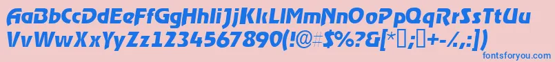 Шрифт ThimbasskItalic – синие шрифты на розовом фоне
