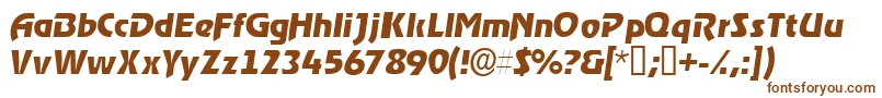 Шрифт ThimbasskItalic – коричневые шрифты на белом фоне