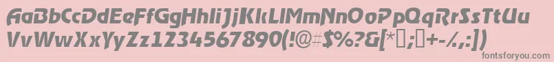 Шрифт ThimbasskItalic – серые шрифты на розовом фоне