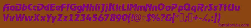 Шрифт ThimbasskItalic – фиолетовые шрифты на коричневом фоне
