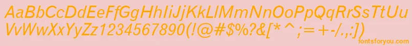 Gothic720ItalicBt Font – Orange Fonts on Pink Background