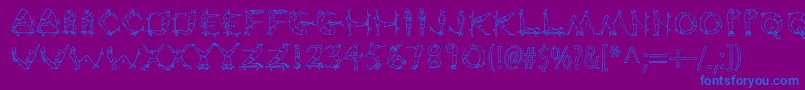 Radstd Font – Blue Fonts on Purple Background