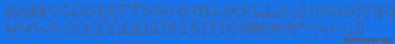 Radstd Font – Brown Fonts on Blue Background