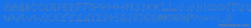 フォントRadstd – 青い背景に灰色の文字