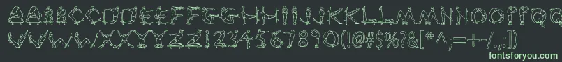 フォントRadstd – 黒い背景に緑の文字