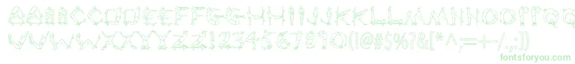 Radstd-Schriftart – Grüne Schriften