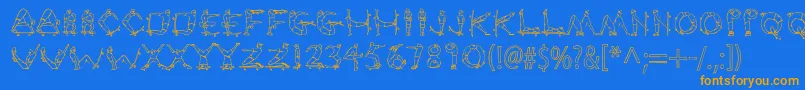 Radstd Font – Orange Fonts on Blue Background