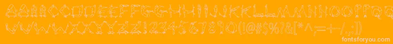 Radstd-fontti – vaaleanpunaiset fontit oranssilla taustalla