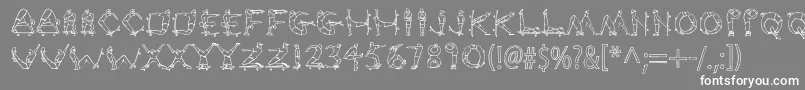 フォントRadstd – 灰色の背景に白い文字