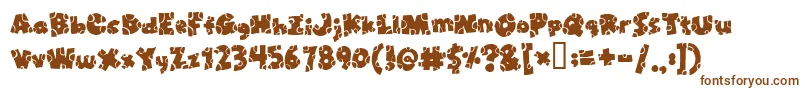 Broken Toys Font – Brown Fonts on White Background