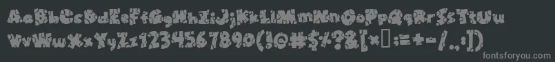 Broken Toys Font – Gray Fonts on Black Background