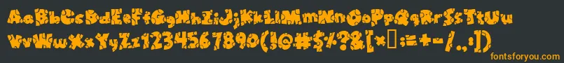 Broken Toys Font – Orange Fonts on Black Background