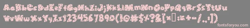 Broken Toys Font – Pink Fonts on Gray Background