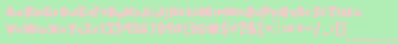 Broken Toys Font – Pink Fonts on Green Background