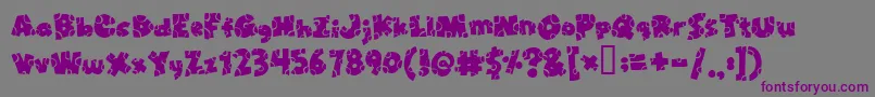 Broken Toys Font – Purple Fonts on Gray Background