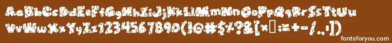 Broken Toys Font – White Fonts on Brown Background