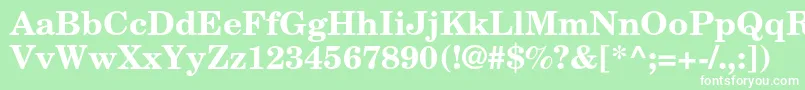 NewcenturyschlbkltstdBd Font – White Fonts on Green Background