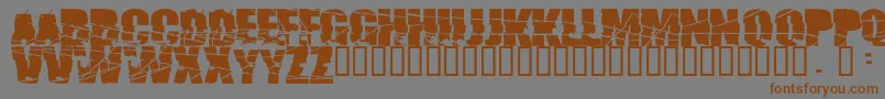 Broken74 Font – Brown Fonts on Gray Background