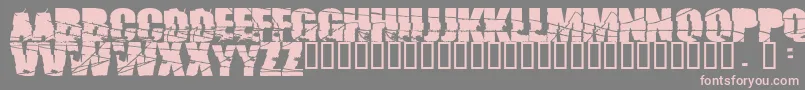 Broken74 Font – Pink Fonts on Gray Background