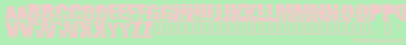 フォントBroken74 – 緑の背景にピンクのフォント