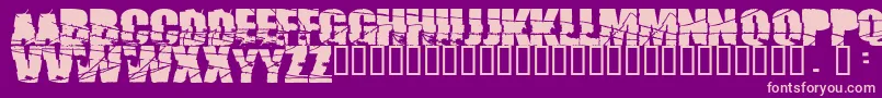 Broken74 Font – Pink Fonts on Purple Background