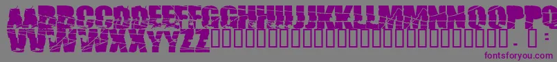 Broken74 Font – Purple Fonts on Gray Background