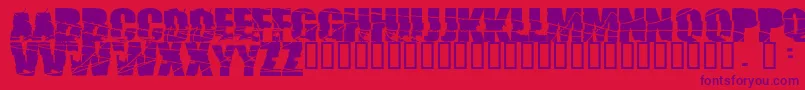 Broken74 Font – Purple Fonts on Red Background