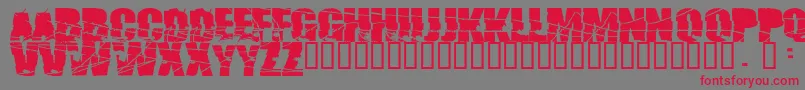 Broken74 Font – Red Fonts on Gray Background
