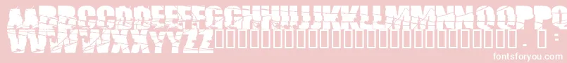 Broken74 Font – White Fonts on Pink Background